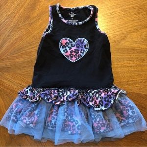 Lisa Frank neon cheetah and black tutu 2T dress